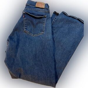 Levi Curvy Bootcut Jeans Women's 32x30 Blue Medium Wash Western Cowgirl Rodeo